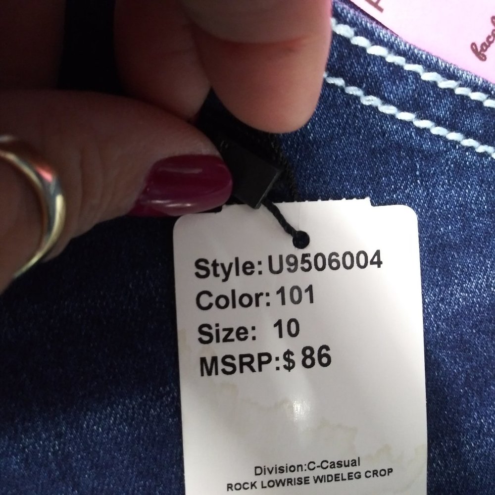 2431 Jeaniemade Size 10 Susan Betro NWT Stretch Button Fly Upcycled Jeans - Picture 5 of 6